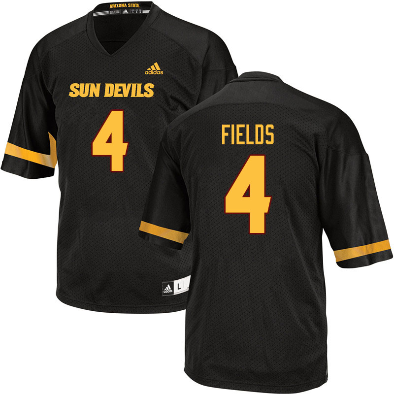 Men #4 Evan Fields Arizona State Sun Devils College Football Jerseys Sale-Black - Click Image to Close